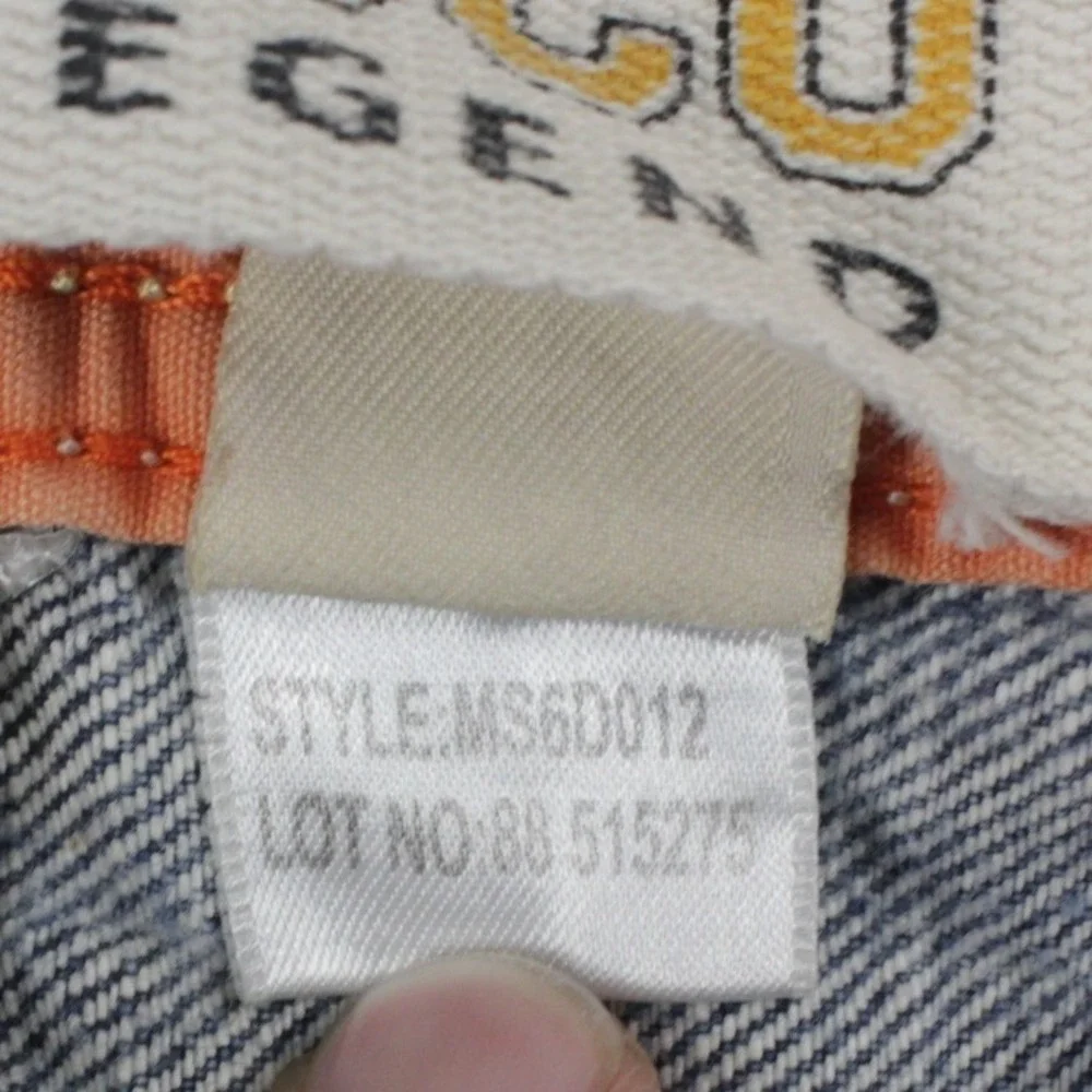 Parasuco Denim Legend Mens 38 Y2K Baggy Jeans Distressed Skater Heel Bites